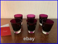 5 verres modèle Mosaïque violet en cristal de Baccarat (prix à la pièce)