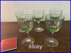5 verres vin blanc modèle aquarelle vert clair cristal Baccarat (prix la pièce) 5 verres vin blanc modèle aquarelle vert clair cristal Baccarat (prix la pièce)