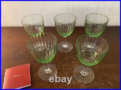 5 verres vin blanc modèle aquarelle vert clair cristal Baccarat (prix la pièce) 5 verres vin blanc modèle aquarelle vert clair cristal Baccarat (prix la pièce)