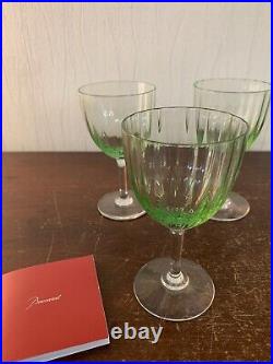 5 verres vin blanc modèle aquarelle vert clair cristal Baccarat (prix la pièce) 5 verres vin blanc modèle aquarelle vert clair cristal Baccarat (prix la pièce)