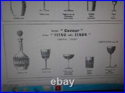 6 ANCIENS VERRES A VIN CRISTAL BACCARAT MODELE CAVOUR CATALOGUE 1916 Ht 13,5 cm