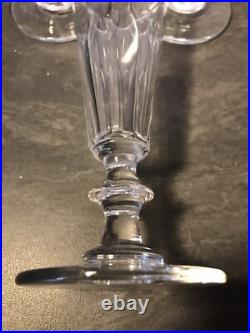 6 Anciennes Flûtes À Champagne Caton En Cristal De Baccarat Ou St Louis