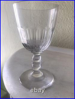 6 Anciens Verres À Eau En Cristal Cotes Plates Gondoles Baccarat
