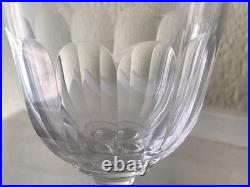6 Anciens Verres À Eau En Cristal Cotes Plates Gondoles Baccarat