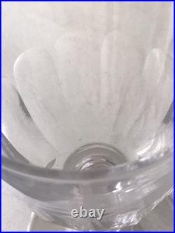 6 Anciens Verres À Eau En Cristal Cotes Plates Gondoles Baccarat