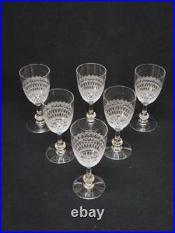 6 Anciens Verres A Vin / Porto En Cristal De Baccarat Gravé 6 Anciens Verres A Vin / Porto En Cristal De Baccarat Gravé