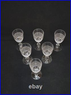 6 Anciens Verres A Vin / Porto En Cristal De Baccarat Gravé 6 Anciens Verres A Vin / Porto En Cristal De Baccarat Gravé