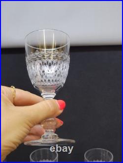 6 Anciens Verres A Vin / Porto En Cristal De Baccarat Gravé 6 Anciens Verres A Vin / Porto En Cristal De Baccarat Gravé