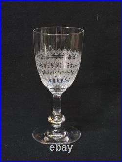 6 Anciens Verres A Vin / Porto En Cristal De Baccarat Gravé 6 Anciens Verres A Vin / Porto En Cristal De Baccarat Gravé