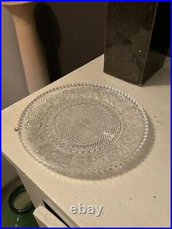 6 Assiettes cristal Baccarat. Model arabesque. Diametre 19 Cm