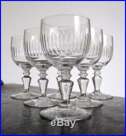 6 Beaux verres à Eau en cristal taillé de Baccarat Renaissance 14,5 cm