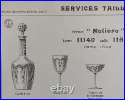 6 Belles Coupes À Champagne En Cristal De Baccarat Modèle Molière 6 Belles Coupes À Champagne En Cristal De Baccarat Modèle Molière
