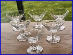 6 Coupes A Champagne En Cristal De Saint Louis A Facettes Dlg Harcourt Baccarat