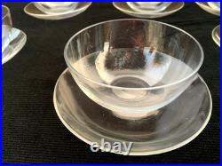 6 Coupes Rinces Doigts avec leurs Assiettes en Cristal BACCARAT ou Saint LOUIS