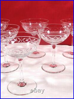 6 Coupes à Champagne cristal de Baccarat Forme 11140 taille 12659 estampillées