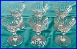 6 Coupes à champagne en cristal de Baccarat, modèle Piccadilly