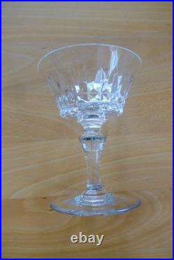 6 Coupes à champagne en cristal de Baccarat, modèle Piccadilly