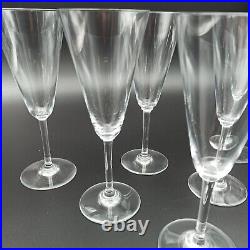 6 Flûtes À Champagne En Cristal De Baccarat