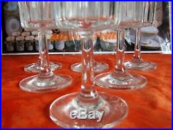 6 Flûtes à champagne en cristal de baccarat signé du modèle Harmonie