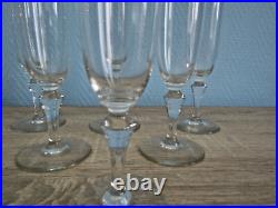 6 Flûtes à champagne en cristal de baccarat signé du modèle Normandie lot2