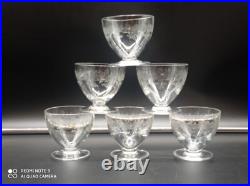 6 Petits verres à goutte, digestif, liqueur en cristal de BACCARAT modèle Sévigné