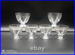 6 Petits verres à goutte, digestif, liqueur en cristal de BACCARAT modèle Sévigné