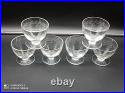 6 Petits verres à goutte, digestif, liqueur en cristal de BACCARAT modèle Sévigné