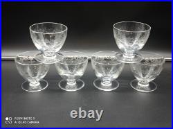 6 Petits verres à goutte, digestif, liqueur en cristal de BACCARAT modèle Sévigné
