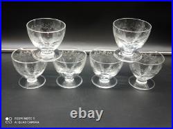 6 Petits verres à goutte, digestif, liqueur en cristal de BACCARAT modèle Sévigné