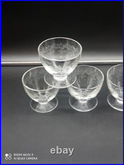 6 Petits verres à goutte, digestif, liqueur en cristal de BACCARAT modèle Sévigné