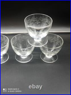 6 Petits verres à goutte, digestif, liqueur en cristal de BACCARAT modèle Sévigné