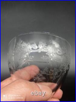 6 Petits verres à goutte, digestif, liqueur en cristal de BACCARAT modèle Sévigné