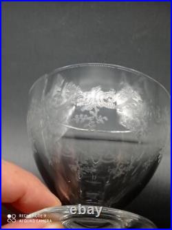 6 Petits verres à goutte, digestif, liqueur en cristal de BACCARAT modèle Sévigné