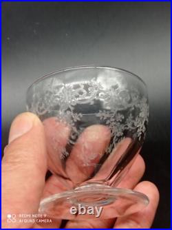 6 Petits verres à goutte, digestif, liqueur en cristal de BACCARAT modèle Sévigné