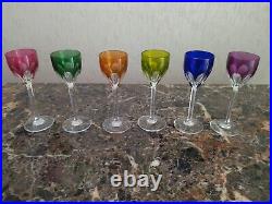 6 VERRES À digestif EN CRISTAL de BACCARAT COULEUR Modèle GENOVA