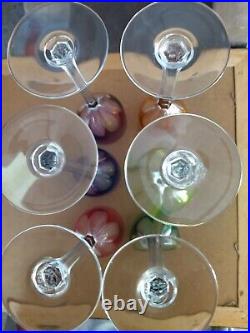 6 VERRES À digestif EN CRISTAL de BACCARAT COULEUR Modèle GENOVA