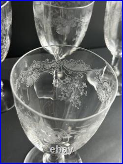 6 Verre A Eau En Cristal Gravé Saint Louis Modèle Cleo Baccarat