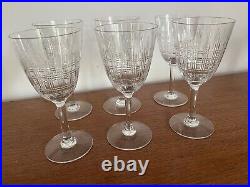 6 Verres À Eau En Cristal Baccarat Modèle Cavour