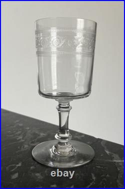 6 Verres A Eau En Cristal Gravé De Baccarat Modèle Frise Athénienne. 15 Cm 2/2