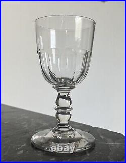 6 Verres À Eau en Cristal De Baccarat À Côtes Plates