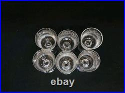 6 Verres A Porto En Cristal De Baccarat Gravé Gravure Grecque 1900