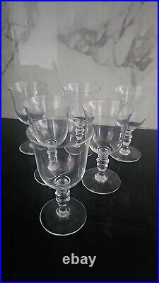 6 Verres A Vin 14,5 Cm En Cristal De Baccarat modèle Vence très bon état Signé
