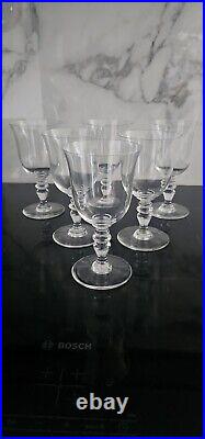 6 Verres A Vin 14,5 Cm En Cristal De Baccarat modèle Vence très bon état Signé