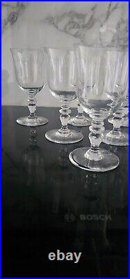 6 Verres A Vin 14,5 Cm En Cristal De Baccarat modèle Vence très bon état Signé