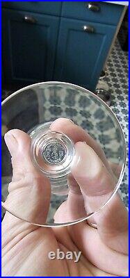 6 Verres A Vin 14,5 Cm En Cristal De Baccarat modèle Vence très bon état Signé