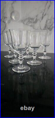 6 Verres A Vin 14,5 Cm En Cristal De Baccarat modèle Vence très bon état Signé