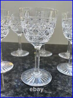 6 Verres A Vin Blanc En Cristal Baccarat Modèle Diamants Pierreries