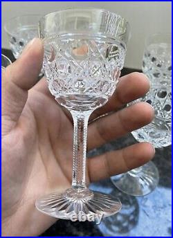 6 Verres A Vin Blanc En Cristal Baccarat Modèle Diamants Pierreries