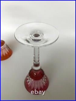 6 Verres A Vin Du Rhin Roemer Cristal Baccarat Modele Piccadilly