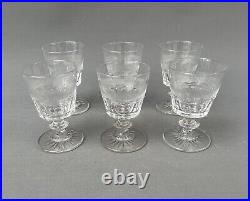 6 Verres Baccarat, Cristal, Fin XIXe 6 Verres Baccarat, Cristal, Fin XIXe